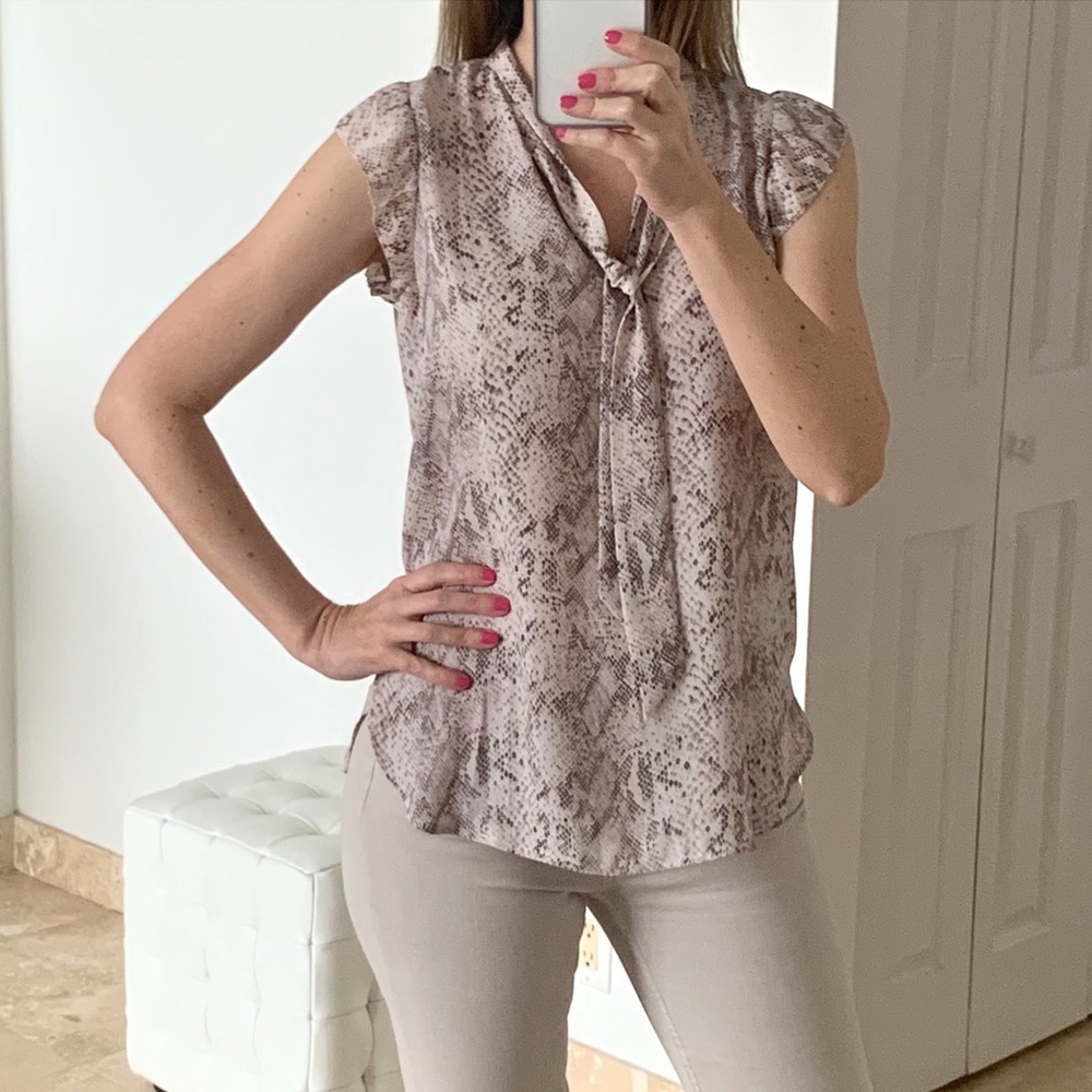 LOFT Snake Print Blouse